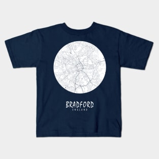 Bradford, England, UK City Map - Full Moon Kids T-Shirt